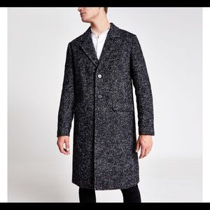NWT River Island Overcoat in Herringbone Size XS
